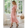 image:imageSummer Mae Smocked Maternity Dress for Baby Shower Photoshoot Puff Sleeve Women Pregnancy Midi Dresses Casual Summer ClothesVintage Rose Gingham