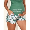 image:imageSummer Mae Maternity Two Piece Swimsuit Tankini High Waist Pregnancy Bathing Suit with Pockets Cross Back SwimwearSolitary Silhouette Bloom