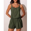 image:imageSummer Mae Swim Romper Womens One Piece Swimsuits with Pockets 2026 Blouson Modest Bathing SuitsArmy Green