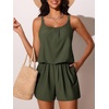 image:imageSummer Mae Swim Romper Womens One Piece Swimsuits with Pockets 2026 Blouson Modest Bathing SuitsArmy Green