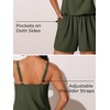 image:imageSummer Mae Swim Romper Womens One Piece Swimsuits with Pockets 2026 Blouson Modest Bathing SuitsArmy Green
