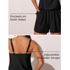 image:imageSummer Mae Swim Romper Womens One Piece Swimsuits with Pockets 2026 Blouson Modest Bathing SuitsBlack