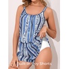 image:imageSummer Mae Swim Romper Womens One Piece Swimsuits with Pockets 2026 Blouson Modest Bathing SuitsBlue Vertical