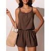 image:imageSummer Mae Swim Romper Womens One Piece Swimsuits with Pockets 2026 Blouson Modest Bathing SuitsBrown