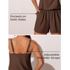 image:imageSummer Mae Swim Romper Womens One Piece Swimsuits with Pockets 2026 Blouson Modest Bathing SuitsBrown