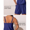 image:imageSummer Mae Swim Romper Womens One Piece Swimsuits with Pockets 2026 Blouson Modest Bathing SuitsNavy Blue
