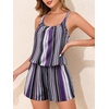 image:imageSummer Mae Swim Romper Womens One Piece Swimsuits with Pockets 2026 Blouson Modest Bathing SuitsPurple Boho