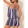 image:imageSummer Mae Swim Romper Womens One Piece Swimsuits with Pockets 2026 Blouson Modest Bathing SuitsPurple Boho
