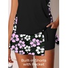 image:imageSummer Mae Blouson Tankini Swimsuits for Women 2026 Modest Tummy Coverage Bathing Suits with Skirt and Builtin ShortsLight Purple Floral Print
