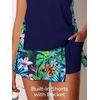 image:imageSummer Mae Blouson Tankini Swimsuits for Women 2026 Modest Tummy Coverage Bathing Suits with Skirt and Builtin ShortsRainforest Bloom