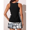 image:imageSummer Mae Blouson Tankini Swimsuits for Women 2026 Modest Tummy Coverage Bathing Suits with Skirt and Builtin ShortsWavy Palm
