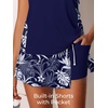image:imageSummer Mae Blouson Tankini Swimsuits for Women 2026 Modest Tummy Coverage Bathing Suits with Skirt and Builtin ShortsWindkissed Petals