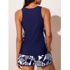 image:imageSummer Mae Blouson Tankini Swimsuits for Women 2026 Tummy Control Two Piece Bathing Suits with Sporty Pockets Swim ShortsCube