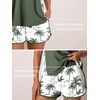 image:imageSummer Mae Blouson Tankini Swimsuits for Women 2026 Tummy Control Two Piece Bathing Suits with Sporty Pockets Swim ShortsGreen Shadowa