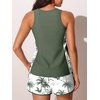 image:imageSummer Mae Blouson Tankini Swimsuits for Women 2026 Tummy Control Two Piece Bathing Suits with Sporty Pockets Swim ShortsGreen Shadowa