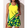 image:imageSummer Mae Blouson Tankini Swimsuits for Women 2026 Tummy Control Two Piece Bathing Suits with Sporty Pockets Swim ShortsNeo Brazil