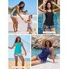 image:imageSummer Mae Blouson Tankini Swimsuits for Women 2026 Tummy Control Two Piece Bathing Suits with Sporty Pockets Swim ShortsPorcelain Paisley