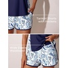 image:imageSummer Mae Blouson Tankini Swimsuits for Women 2026 Tummy Control Two Piece Bathing Suits with Sporty Pockets Swim ShortsPorcelain Paisley