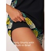 image:imageSummer Mae Blouson Tankini Swimsuits for Women 2026 Tummy Control Two Piece Bathing Suits with Sporty Pockets Swim ShortsYellow Green Monstera