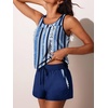 image:imageSummer Mae Blouson Womens Tankini Swimsuits Tummy Control Modest 2026 Two Piece with Sporty Pockets Bathing SuitsBlue Vertical