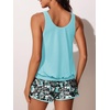 image:imageSummer Mae Blouson Womens Tankini Swimsuits with Shorts Tummy Control Bathing Suits Side Pockets 2026Black Background Floral