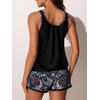 image:imageSummer Mae Blouson Womens Tankini Swimsuits with Shorts Tummy Control Bathing Suits Side Pockets 2026Black Paisley