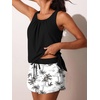 image:imageSummer Mae Blouson Womens Tankini Swimsuits with Shorts Tummy Control Bathing Suits Side Pockets 2026Black Palm Tree