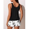 image:imageSummer Mae Blouson Womens Tankini Swimsuits with Shorts Tummy Control Bathing Suits Side Pockets 2026Black Palm Tree