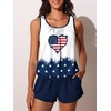 image:imageSummer Mae Blouson Womens Tankini Swimsuits with Shorts Tummy Control Bathing Suits Side Pockets 2026Flag of Hearts