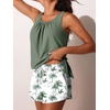 image:imageSummer Mae Blouson Womens Tankini Swimsuits with Shorts Tummy Control Bathing Suits Side Pockets 2026Green Shadow