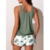 image:imageSummer Mae Blouson Womens Tankini Swimsuits with Shorts Tummy Control Bathing Suits Side Pockets 2026Green Shadow