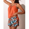 image:imageSummer Mae Blouson Womens Tankini Swimsuits with Shorts Tummy Control Bathing Suits Side Pockets 2026Tropical Green Foliage
