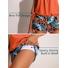 image:imageSummer Mae Blouson Womens Tankini Swimsuits with Shorts Tummy Control Bathing Suits Side Pockets 2026Tropical Green Foliage