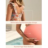 image:imageSummer Mae Maternity High Waist Bikini Swimsuit Two Piece Ruffled Hem Cute Bathing Suit Floral Pregnancy SwimwearPink Floral