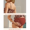 image:imageSummer Mae Maternity High Waist Swimsuit Ruffle Hem Bikini Bathing Suit Shirred Bandeau Two Piece Pregnancy SwimwearBrown Floral