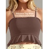 image:imageSummer Mae Maternity High Waist Swimsuit Ruffle Hem Bikini Bathing Suit Shirred Bandeau Two Piece Pregnancy SwimwearBrown Rose