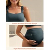 image:imageSummer Mae Ribbed Maternity Bikini Swimsuit for Women High Waisted TwoPiece Bathing Suit Crop Top Pregnancy SwimwearBalsam Green