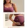 image:imageSummer Mae Ribbed Maternity Bikini Swimsuit for Women High Waisted TwoPiece Bathing Suit Crop Top Pregnancy SwimwearMarsala
