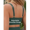 image:imageSummer Mae Twist Maternity Bikini Two Piece Pregnancy Swimsuits Cutout Bathing Suit High Waisted Ruched SwimwearDark Green