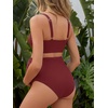 image:imageSummer Mae Twist Maternity Bikini Two Piece Pregnancy Swimsuits Cutout Bathing Suit High Waisted Ruched SwimwearMedium Pink