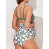 image:imageSummer Mae Maternity Cutout One Piece Swimsuit Twist Front CrissCross Bathing Suit High Waisted Pregnancy SwimwearGarden Veil Bliss