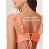 image:imageSummer Mae Maternity High Waist Swimsuit Two Piece Ruffle Bikini Bathing Suit Floral VNeck Pregnancy SwimwearVery Daisy