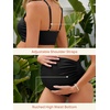 image:imageSummer Mae Maternity Ribbed High Waist Swimsuit Crop Top Bikini Bathing Suit High Cut Two Piece Pregnancy SwimwearBlack