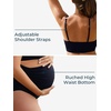 image:imageSummer Mae Maternity Ribbed High Waist Swimsuit Crop Top Bikini Bathing Suit High Cut Two Piece Pregnancy SwimwearNavy