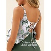 image:imageSummer Mae Maternity Swimsuit One Piece Ruffle Cutout Pregnancy Bathing Suit Lace Up SwimwearGreen Rainforest