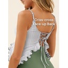 image:imageSummer Mae Maternity Swimsuit One Piece Ruffle Cutout Pregnancy Bathing Suit Lace Up SwimwearGreen Stripe