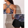 image:imageSummer Mae Modest Tankini Swimsuits for Women 2026 Two Piece Bathing Suits with Sporty Pockets Boy Shorts for Tummy ControlBlack Paisley