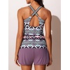 image:imageSummer Mae Modest Tankini Swimsuits for Women 2026 Two Piece Bathing Suits with Sporty Pockets Boy Shorts for Tummy ControlBohemia