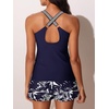 image:imageSummer Mae Modest Tankini Swimsuits for Women 2026 Two Piece Bathing Suits with Sporty Pockets Boy Shorts for Tummy ControlEternal Night