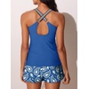 image:imageSummer Mae Modest Tankini Swimsuits for Women 2026 Two Piece Bathing Suits with Sporty Pockets Boy Shorts for Tummy ControlPaisley Petals